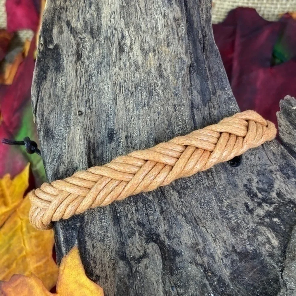 Mens Bracelets Bundle Adjustable Leather and Hemp Bracelets Bundle
